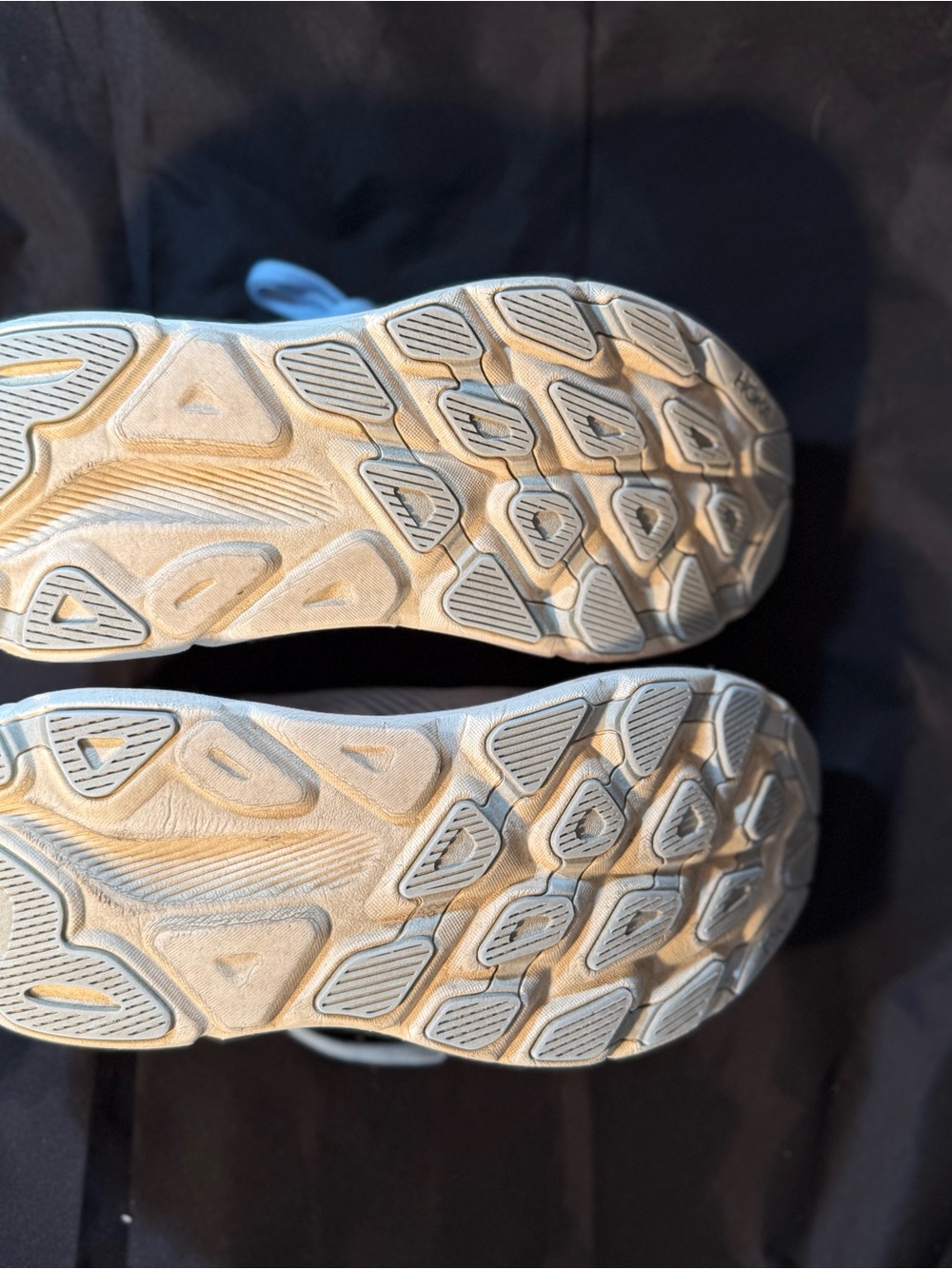 Hoka Women’s Clifton 9 Light AiryBlue with Orange Accents Athletic Running Shoes - Picture 7 of 7